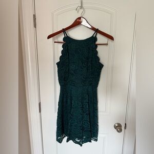 Elegant Green Lace Dress
